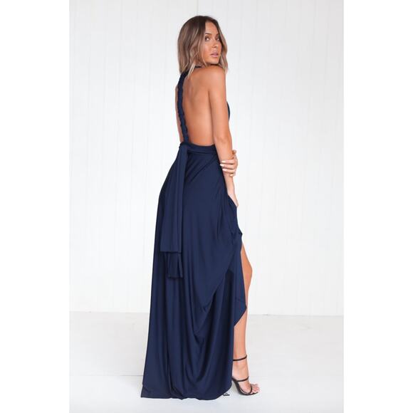 Xenia The Perfect Date Multiway Maxi Dress Blue 4 - Picture 15 of 15